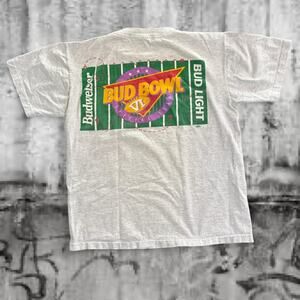 Vintage Budweiser “Bud Bowl VI” Tee Gray - Size M - Single Stitch